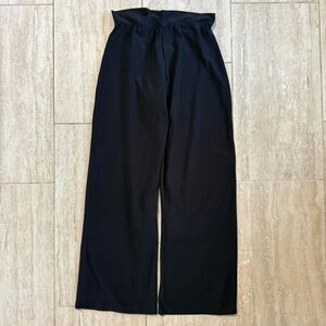 Y2K Spanx Wide Leg Black Pants Size Large stretch goth office siren  whimsy